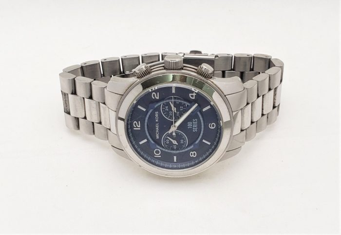 Michael Kors MK8314 Gent's Stainless Chrono Navy Blue Dial Watch