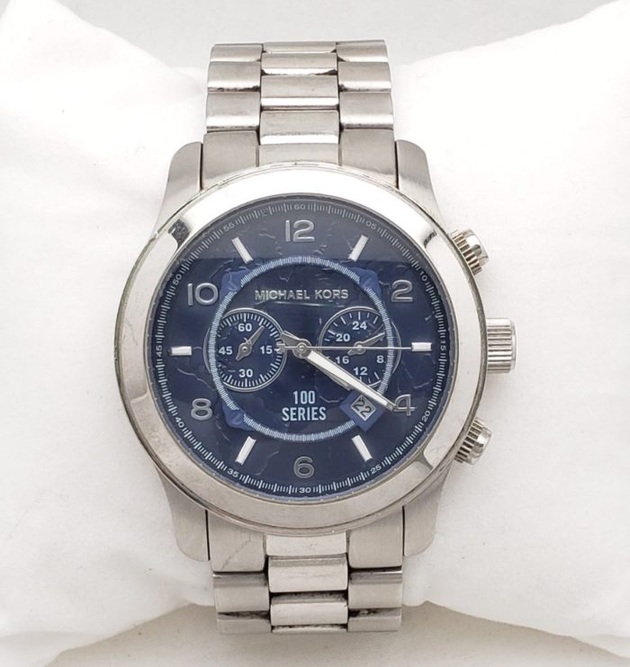 Michael Kors MK8314 Gent's Stainless Chrono Navy Blue Dial Watch