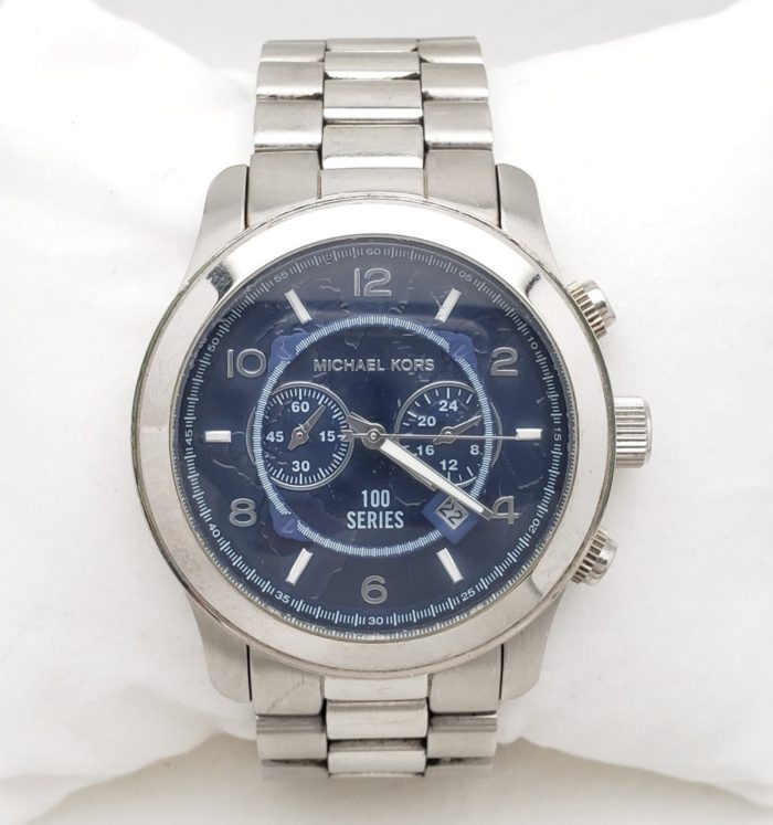 Michael Kors MK8314 Gent's Stainless Chrono Navy Blue Dial Watch